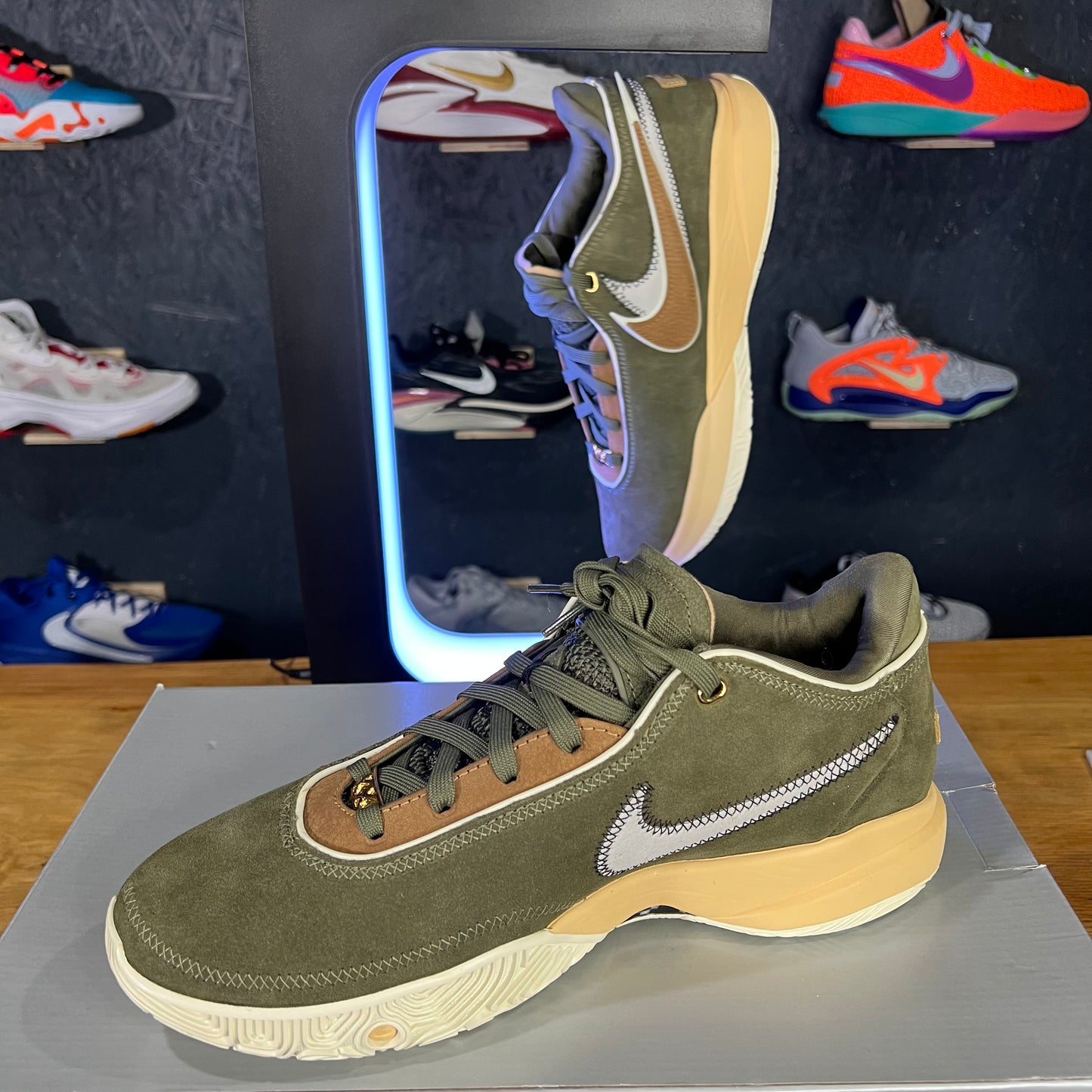 Lebron XX "Olive Suede"