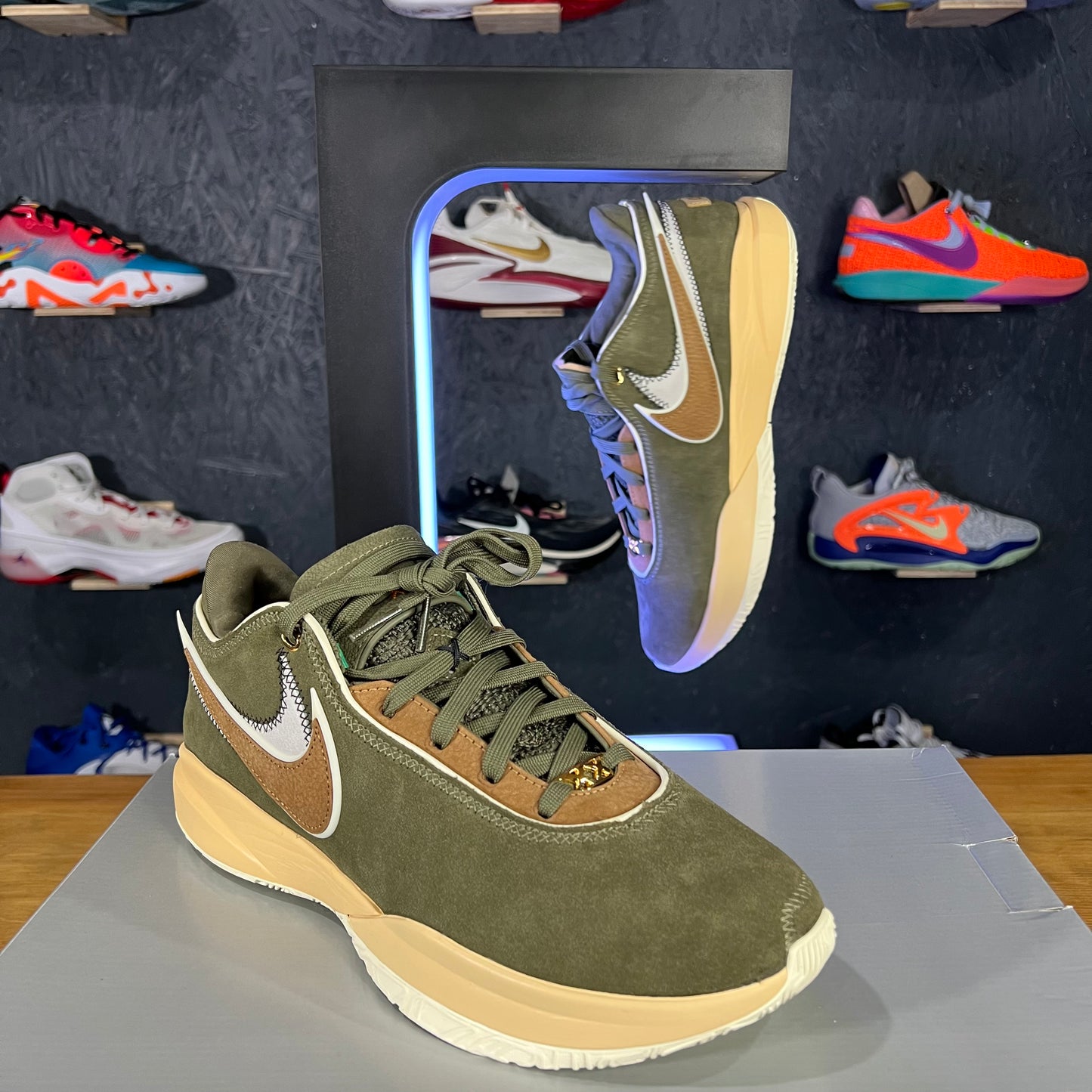 Lebron XX "Olive Suede"